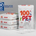 Starlinger, rPET PP*STAR, sacos de PET reciclado, maquinaria starlinger, envasado de alimento, saco, escamas de botellas de PET, producción circular, reciclable, premio WorldStar Packaging