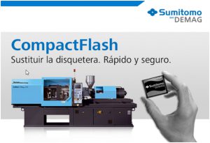 Sumitomo (SHI) Demag, kit compact flash, intelect, inyectoras de plástico, sustitución, disqueteras de 3,5