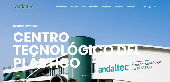 Andaltec, centro tecnológico, centro tecnológico del plástico, nueva web, martos