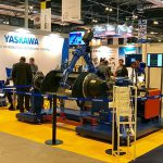 Yaskawa, metalmadrid, exposición, robots, corte, soldadura, láser