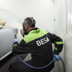 BESA, Bernardo Encenarro, Covestro, desmodur, endurecedores, poliuretano, pintura vehículos, acabado coches, pintura manual, seguridad laboral, plásticos, recubrimiento