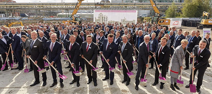 Inauguración de las obras de la planta de PA 12 de Evonik en Marl.