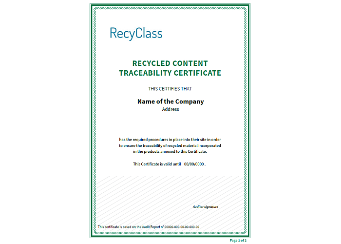 Recyclass certificado