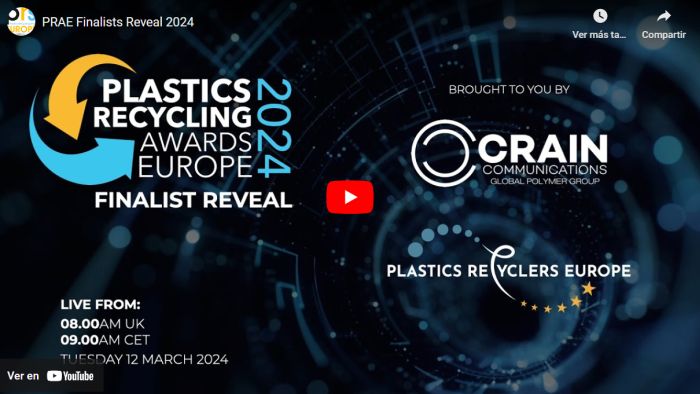 Finalistas de los Plastics Recycling Awards Europe 2024